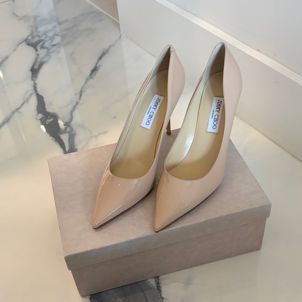 Jimmy Choo Powder Pink Patent Leather Heels